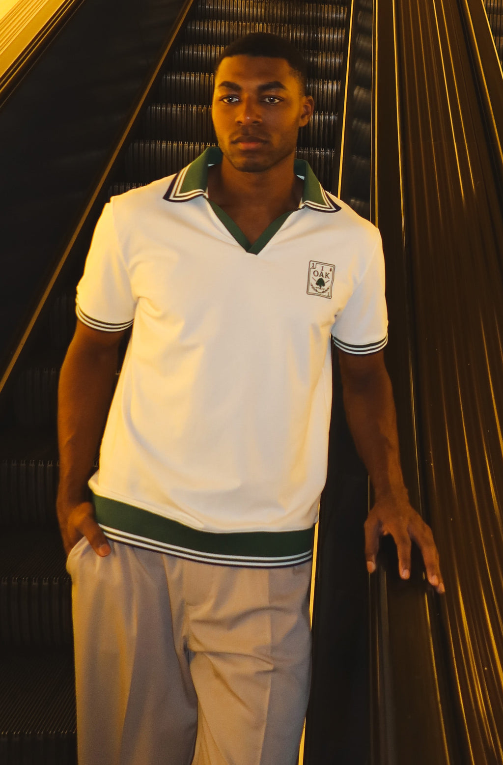 White Johnny Collared Polo